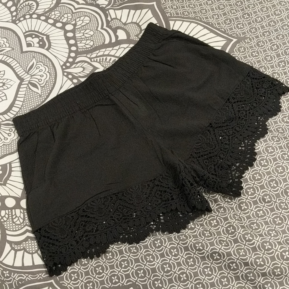 H&M Black Lace Shorts